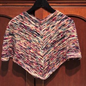 Vintage Handknit Triangle Shawl